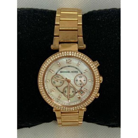 Michael Kors MK5491 Women's Watch Chronograph Rose Gold Analog 38mm Quartz D203 - Picture 2 of 9